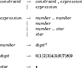 \begin{figure}
\begin{center}
\begin{math}
\begin{array}{lll}
constraint & \righ...
...r&\rightarrow&{\bf *} \\ \nonumber
\end{array}\end{math}\end{center}\end{figure}