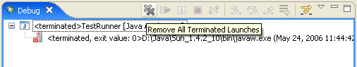 Debug view showing context menu