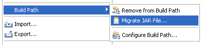 Migrate JAR File Action