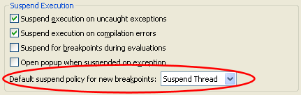 Debug preference page