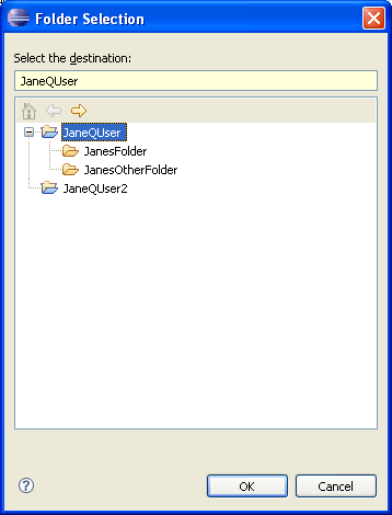 Folder dialog